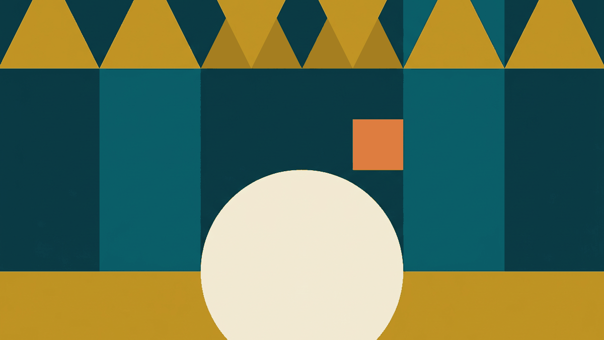 Flat illustration of a Chiang Mai shophouse courtyard with a scooter, potted plants and mountains behind, deep teal and gold