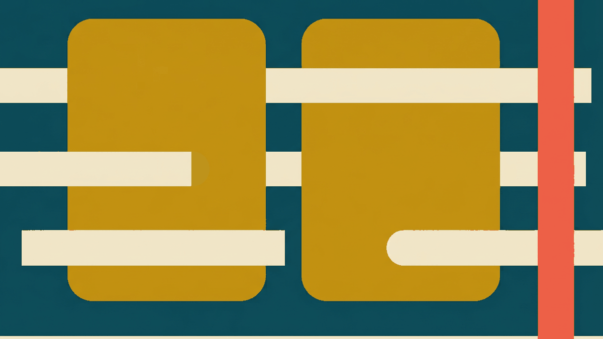 Flat illustration of a pair of boxing gloves, shin guards and a training ring rope, deep teal and gold